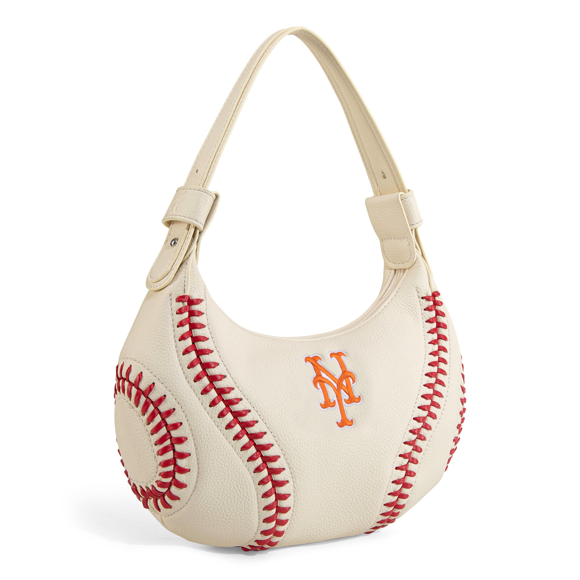 Montana West  New York Mets Beige Shoulder Hobo Bag