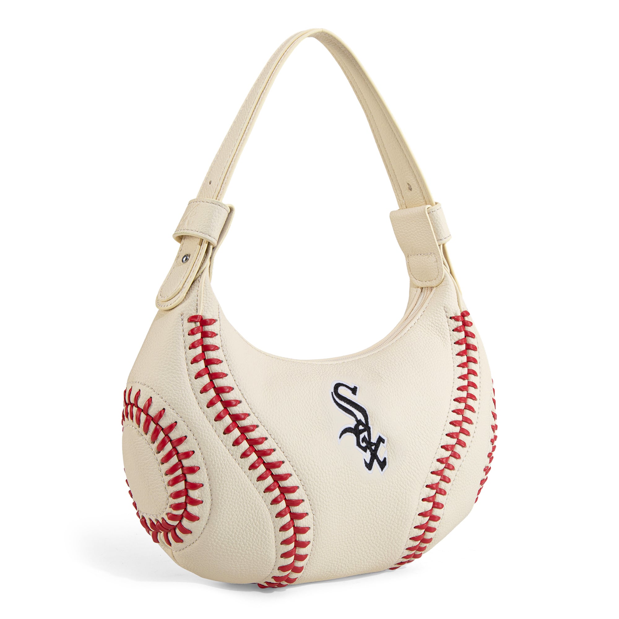 Montana West Chicago White Sox Beige Shoulder Hobo Bag