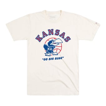 Men's Homefield Cream Kansas Jayhawks Basketball Vintage T-Shirt