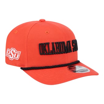 Men's New Era Orange Oklahoma State Cowboys Wordmark Rope 9SEVENTY Stretch-Snap Hat