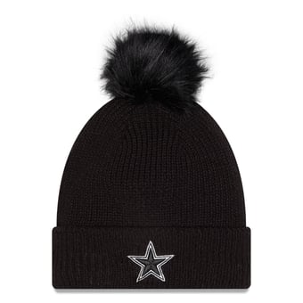 Women's New Era Black Dallas Cowboys 2026 Salute To Service Cuffed Knit Hat with Pom