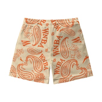 Unisex Playa Society  Oatmeal WNBA Paisley Mesh Shorts