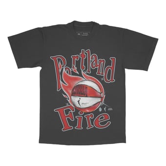 Unisex Playa Society Black Portland Fire Sketch T-Shirt