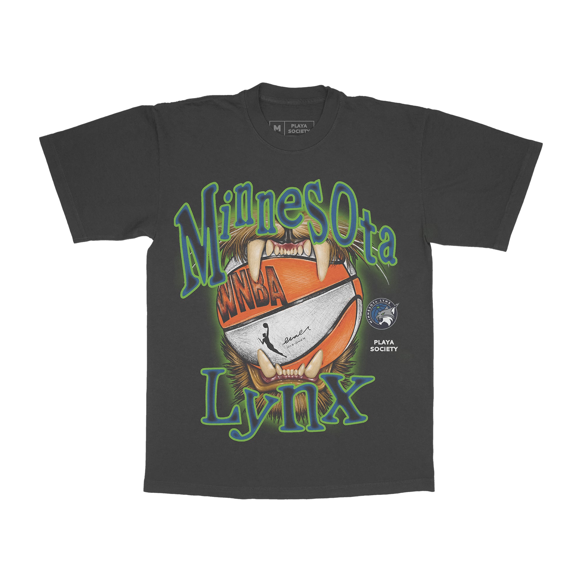 Unisex Playa Society Black Minnesota Lynx Sketch T-Shirt