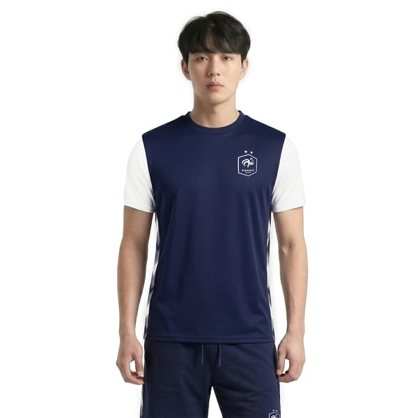 T-shirt France Poly - Bleu marine/Blanc