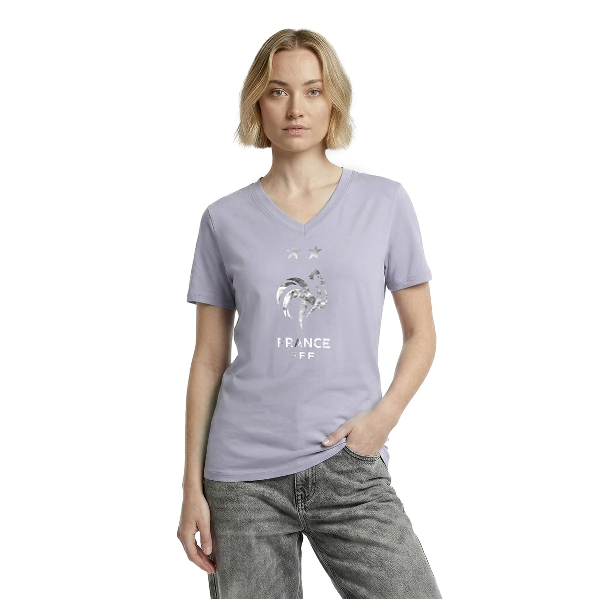 T-shirt France Grand Logo - Violet - Femme