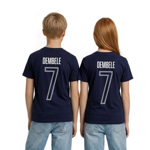 T-shirt France Dembélé 7 – Bleu marine – Enfants, vue 3