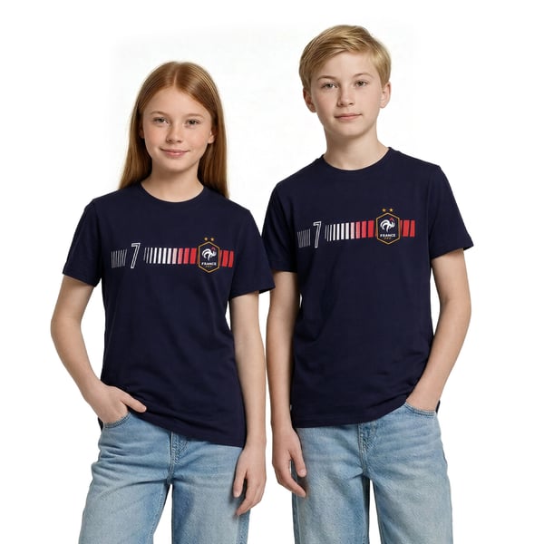 T-shirt France Dembélé 7 – Bleu marine – Enfants