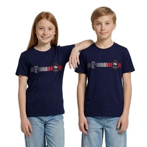 T-shirt France Doué 12 – Bleu marine – Enfants, vue 2