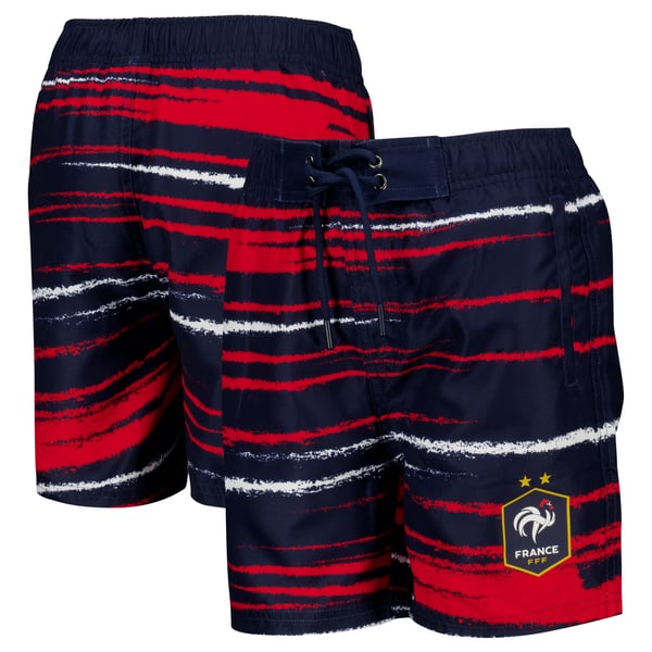 Short de bain graphique France - Bleu marine - Enfant