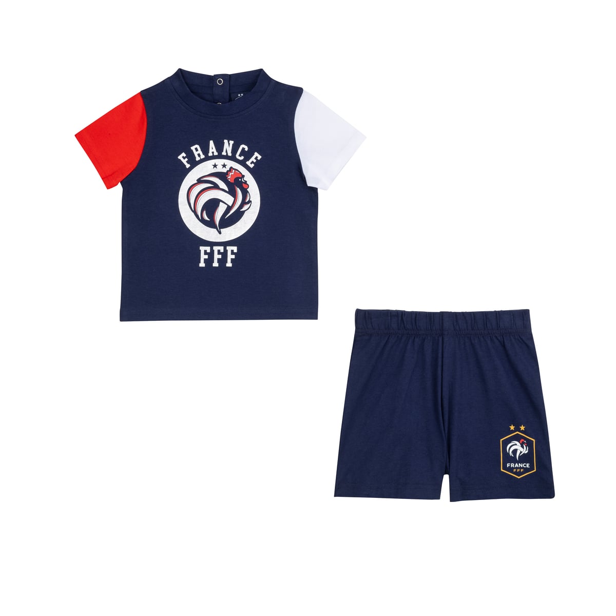 Ensemble logo France imprimé métallisé - Marine - Bébé