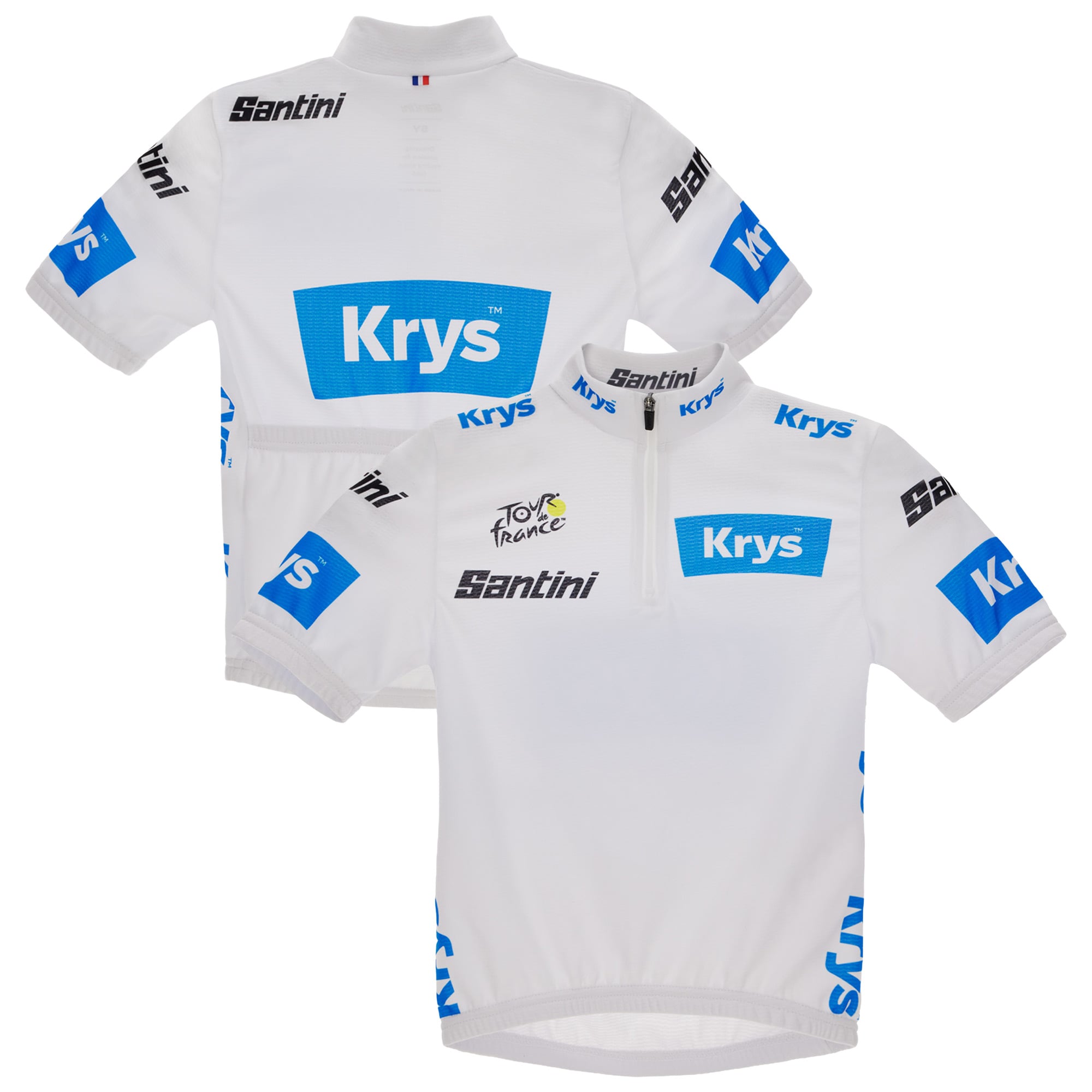 Réplica de camiseta del equipo Tour de Francia 2026 de Santini - Blanco - Junior