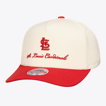 Men's Mitchell & Ness  Cream/Red St. Louis Cardinals Flawless Stretch-Snapback Hat