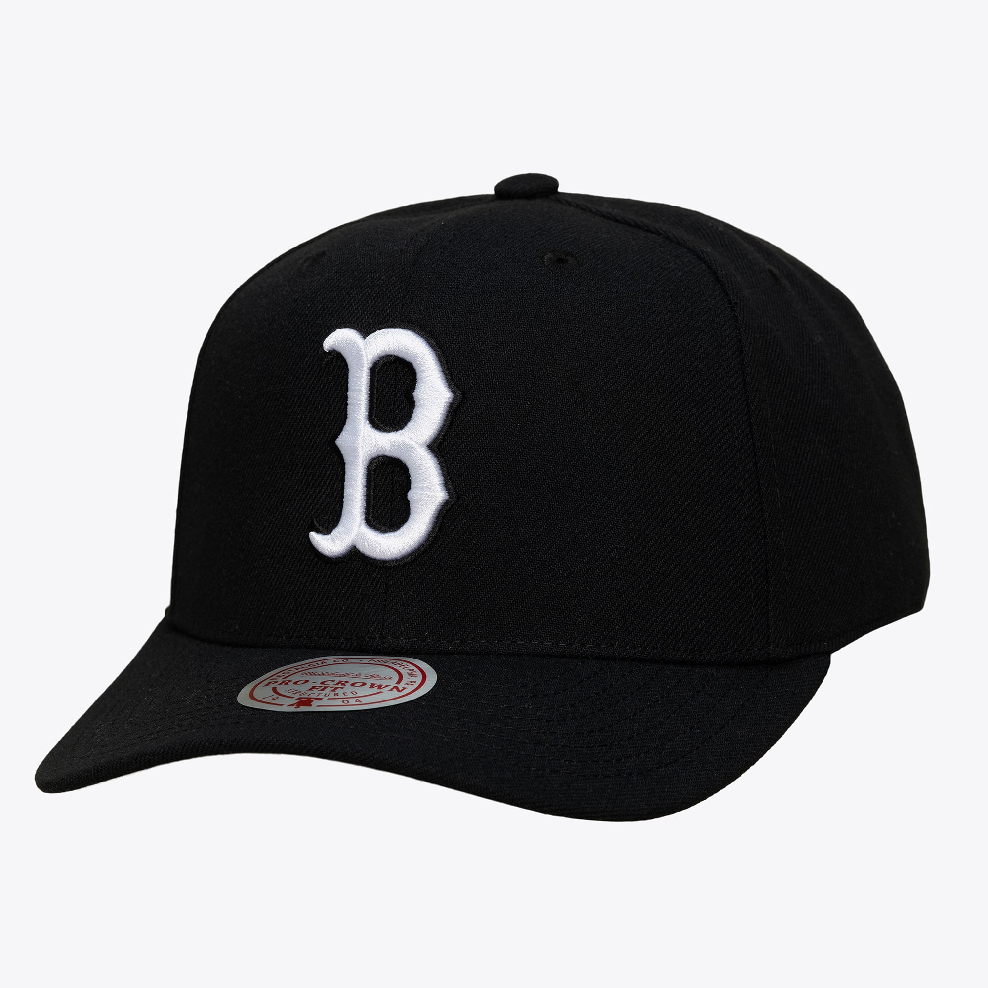Men's Mitchell & Ness Black Boston Red Sox Pro Crown Snapback