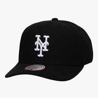 Men's Mitchell & Ness Black New York Mets Pro Crown Snapback
