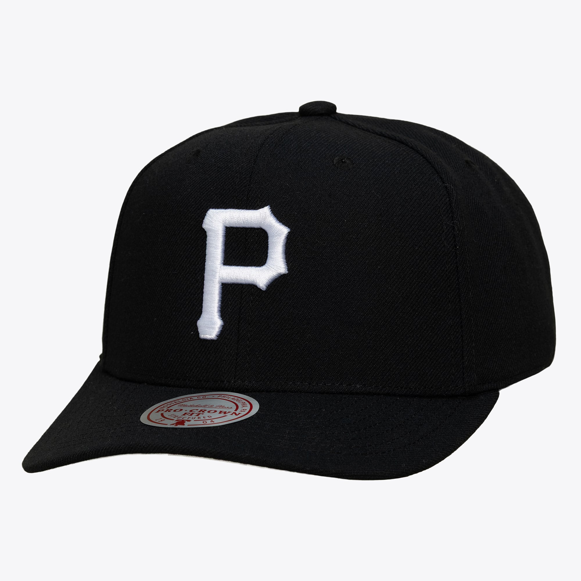 Men's Mitchell & Ness Black Pittsburgh Pirates Black and White Pro Crown Snapback