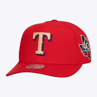 Men's Mitchell & Ness Red Texas Rangers Secondary Pro Snapback Hat