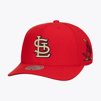 Men's Mitchell & Ness  Red St. Louis Cardinals Secondary Pop Pro Snapback Hat