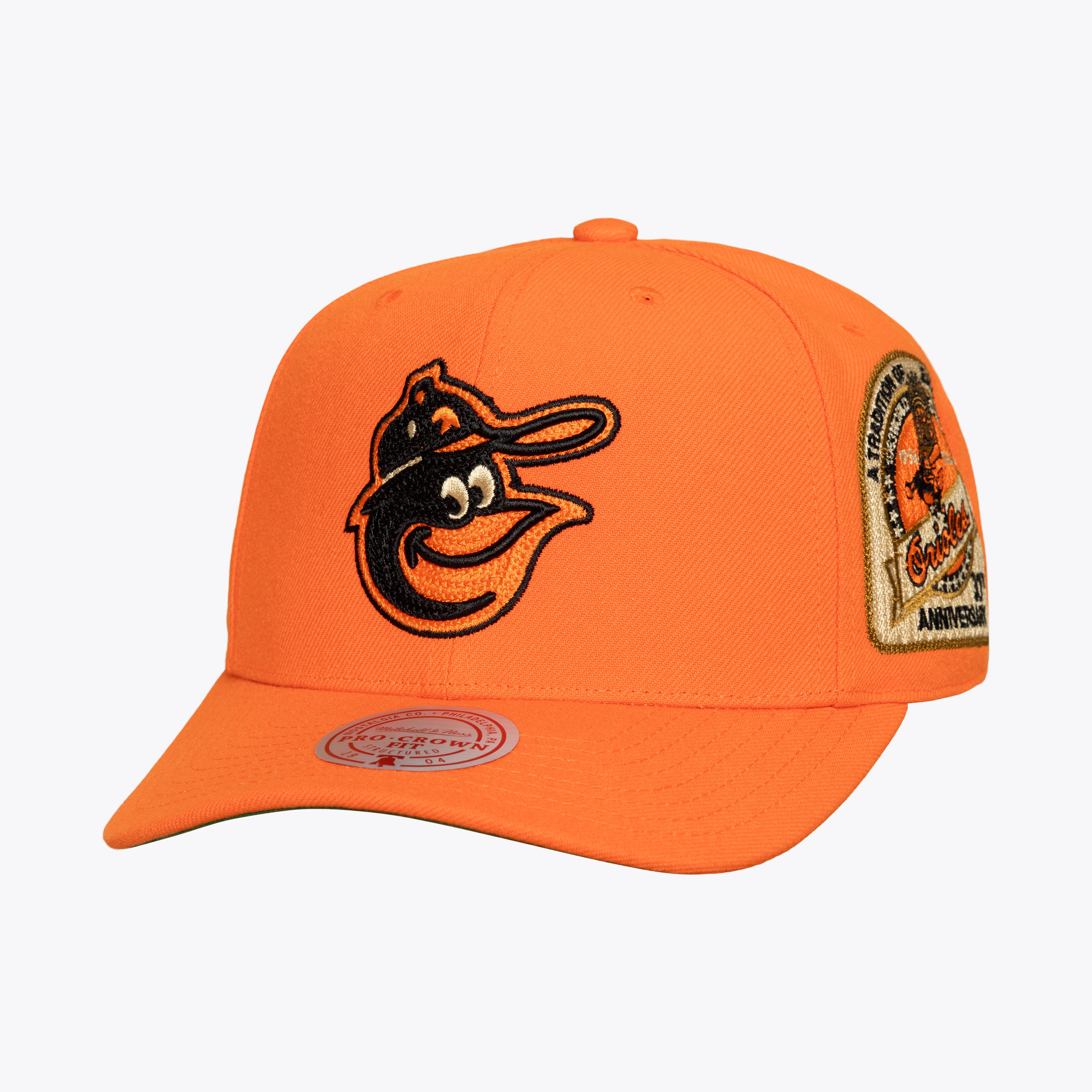 Men's Mitchell & Ness  Orange Baltimore Orioles Secondary Pop Pro Snapback Hat