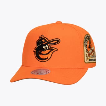 Men's Mitchell & Ness  Orange Baltimore Orioles Secondary Pop Pro Snapback Hat