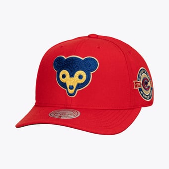 Men's Mitchell & Ness Red Chicago Cubs Secondary Pop Pro Snapback Hat