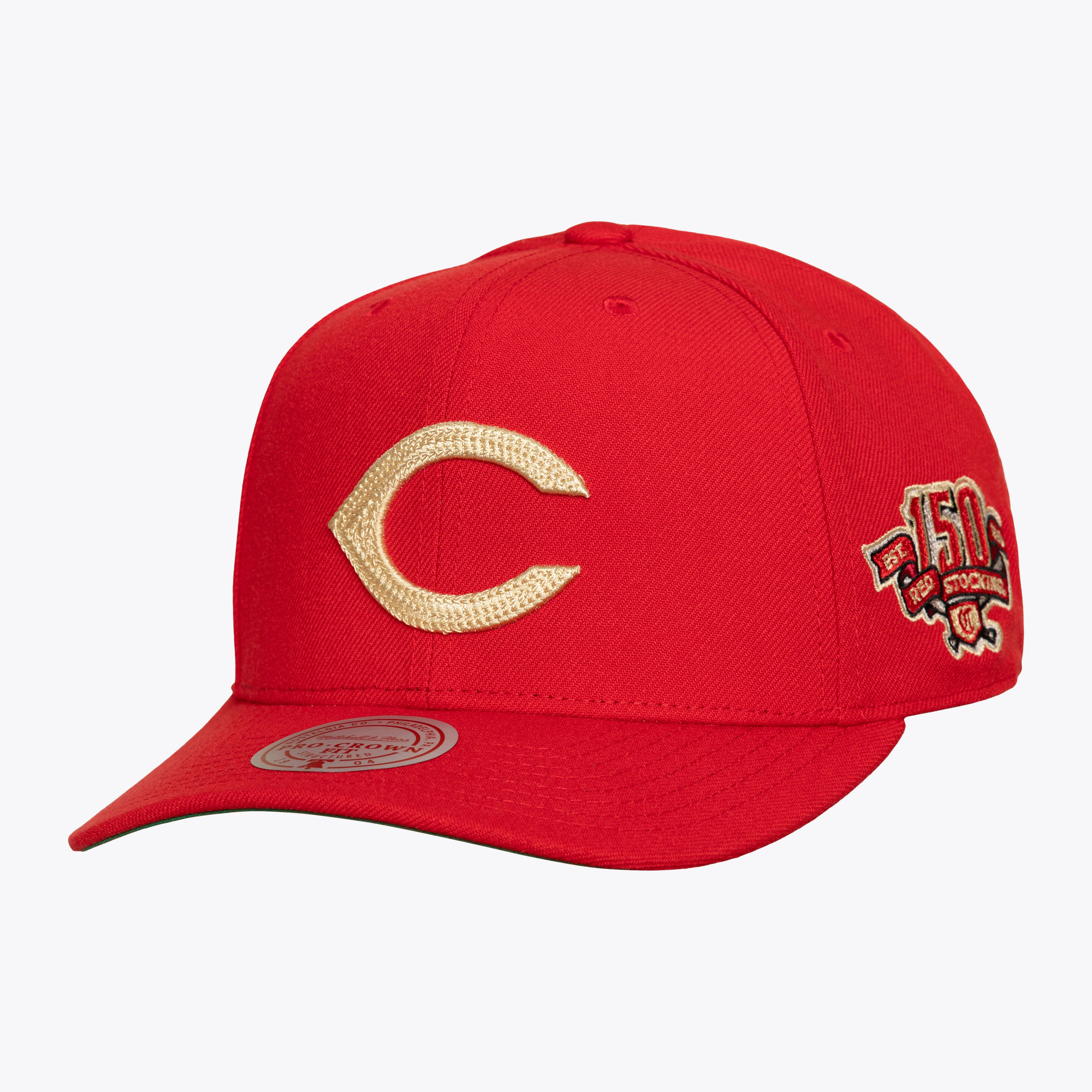 Men's Mitchell & Ness  Red Cincinnati Reds Secondary Pop Pro Snapback Hat
