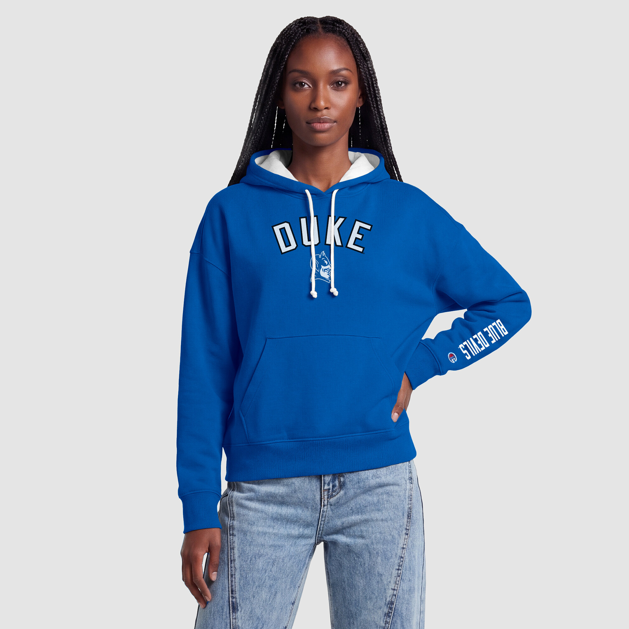 Women’s Champion Royal Duke Blue Devils Fleece Hoodie Women’s Champion Royal Duke Blue Devils Fleece Hoodie