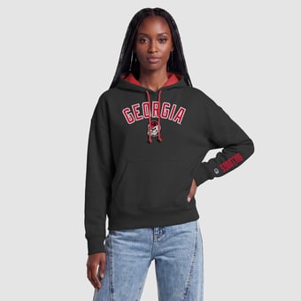 Women's Champion  Black Georgia Bulldogs Fleece Hoodie