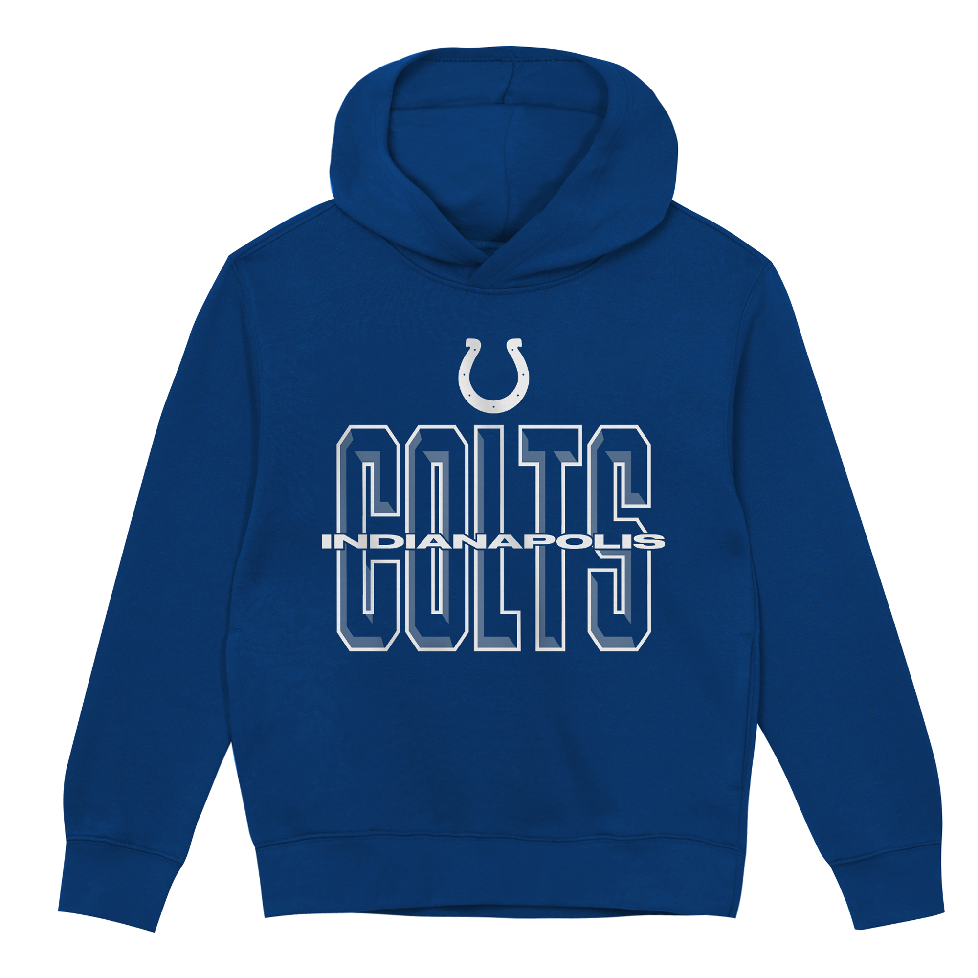 Preschool Outerstuff Royal Indianapolis Colts Field General Fleece Hoodie