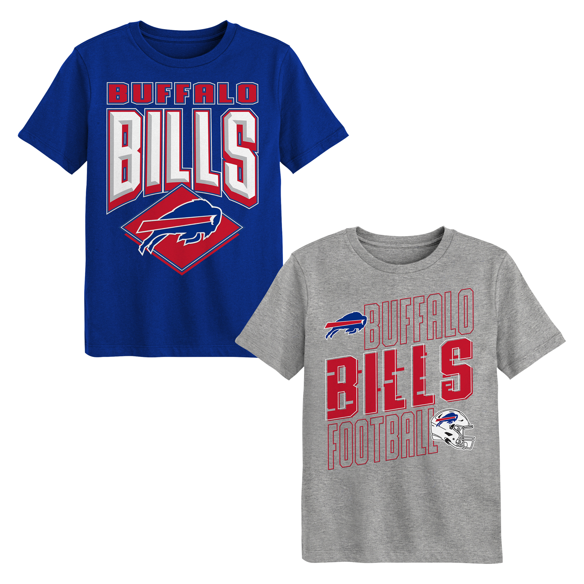 Preschool Outerstuff Royal/Gray Buffalo Bills Trench Kings 2-Pack T-Shirt Set