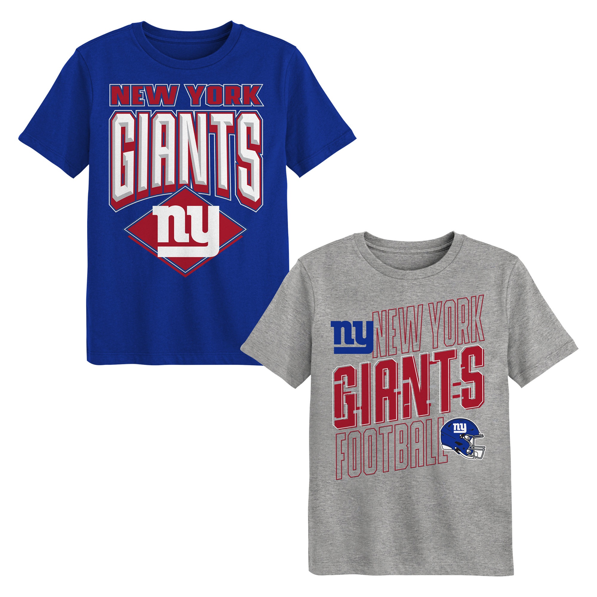 Preschool Outerstuff Royal/Gray New York Giants Trench Kings 2-Pack T-Shirt Set