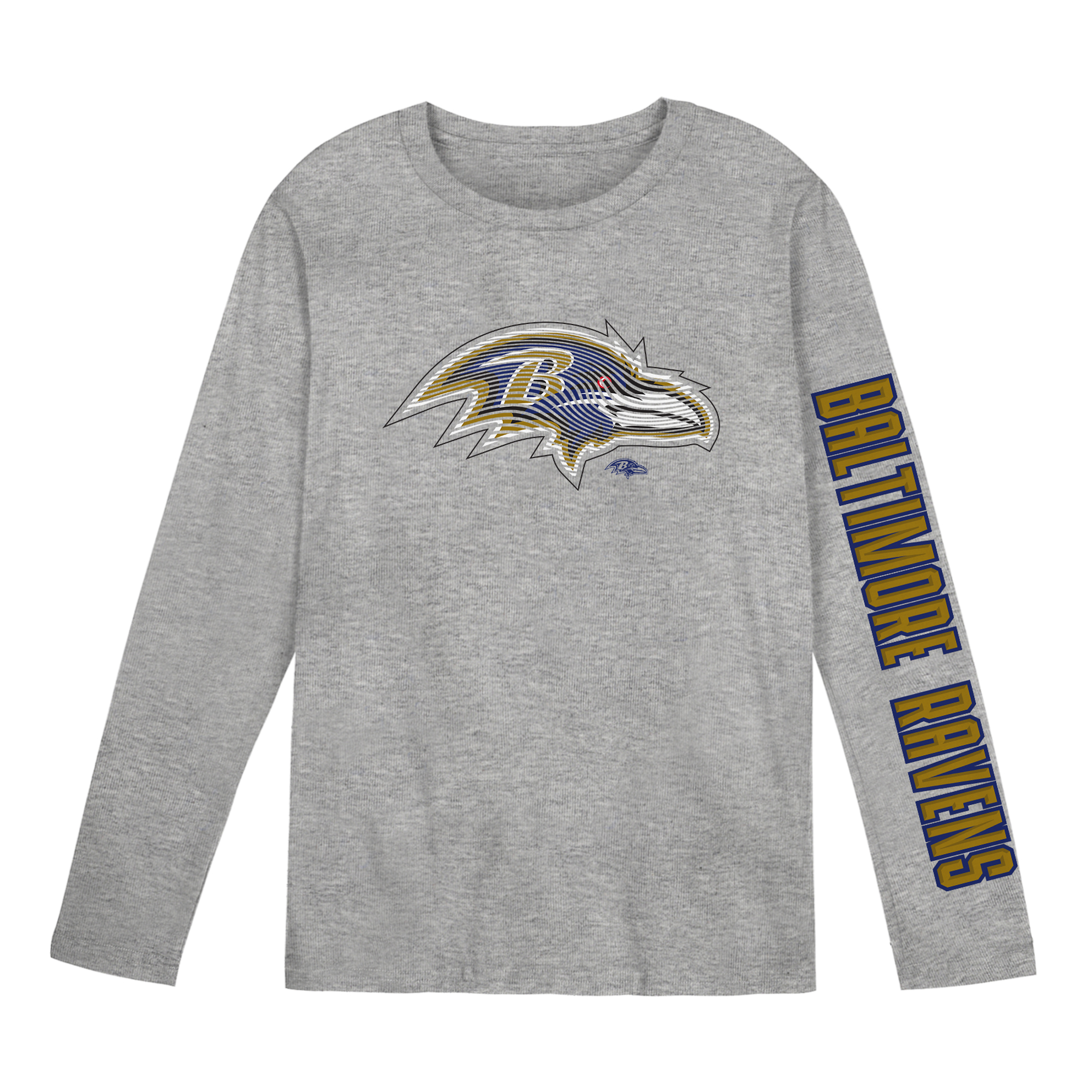 Preschool Outerstuff Gray Baltimore Ravens Air Raid Long Sleeve T-Shirt