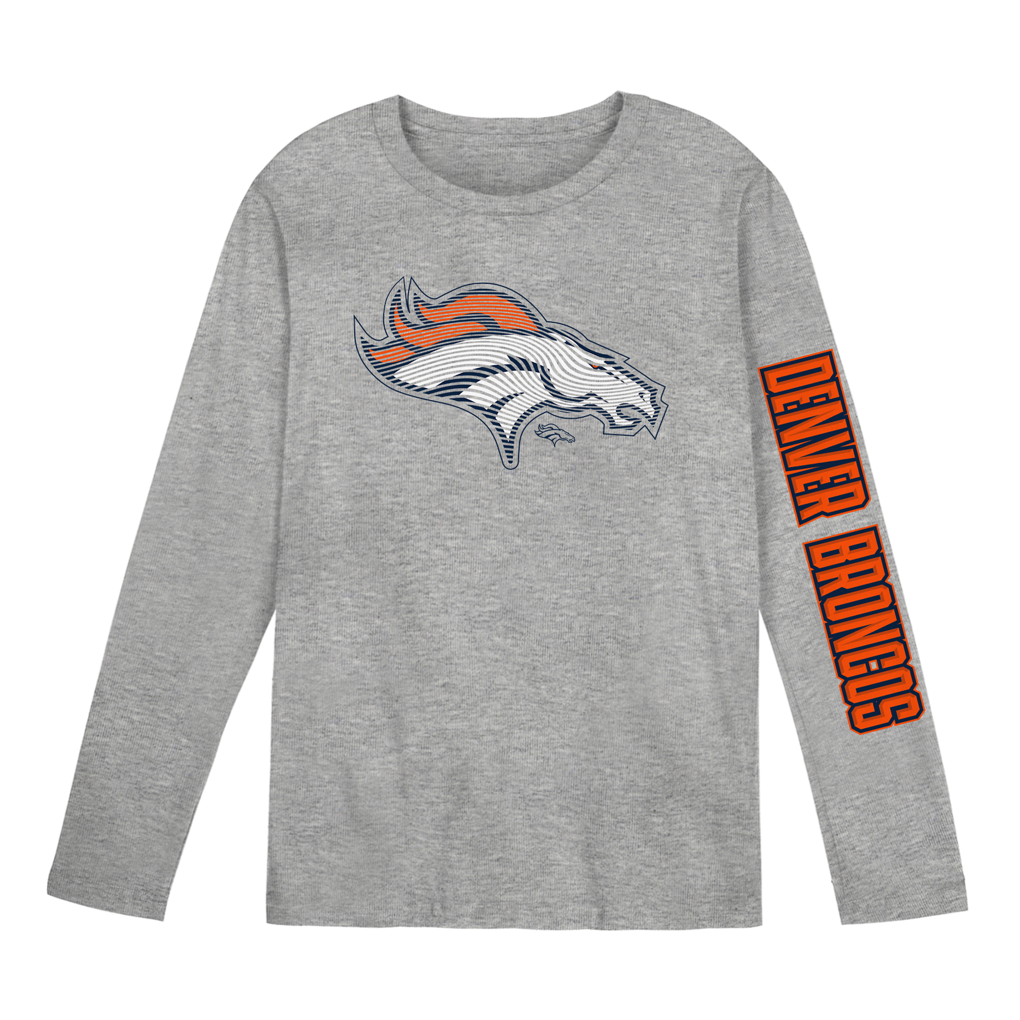 Preschool Outerstuff Gray Denver Broncos Air Raid Long Sleeve T-Shirt
