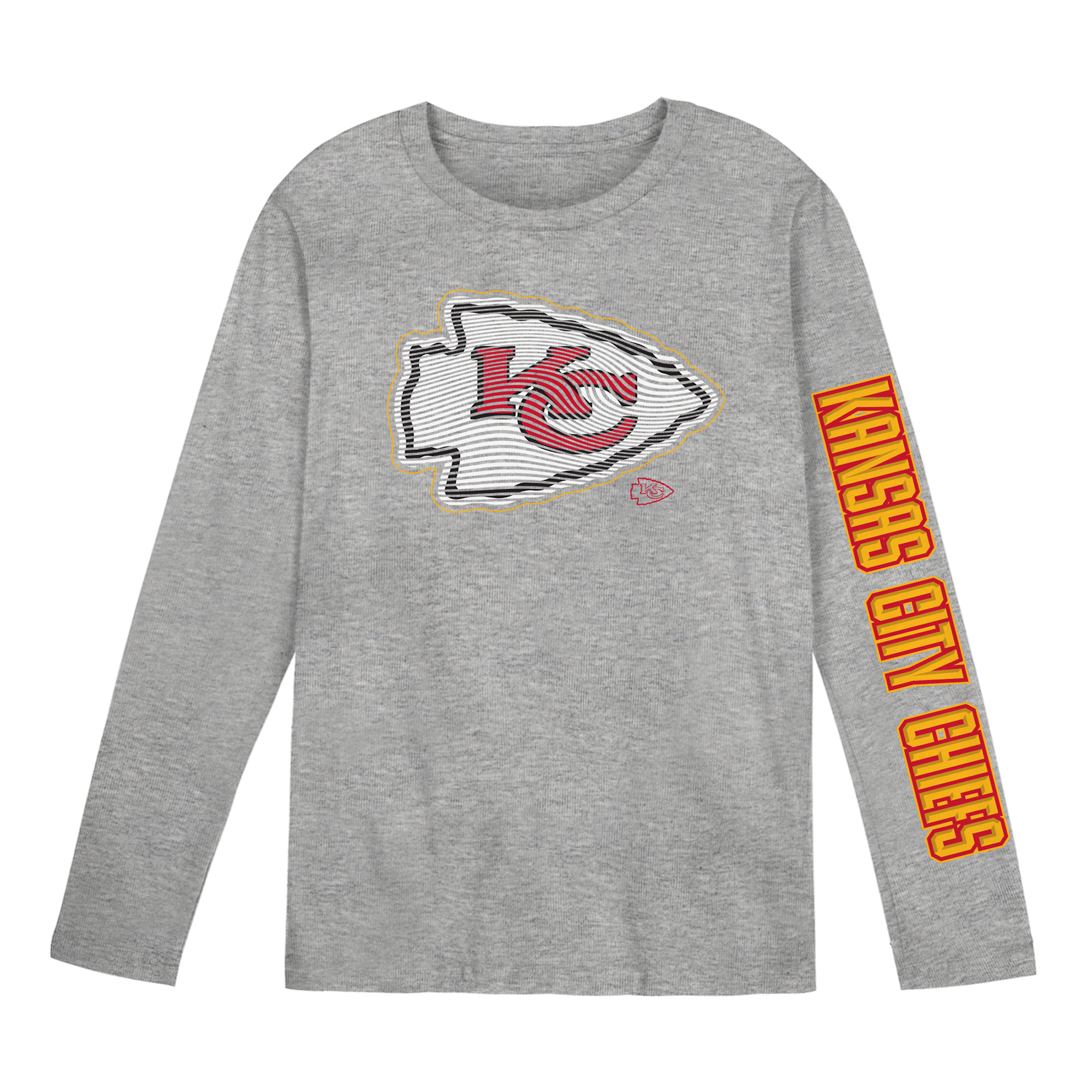 Preschool Outerstuff Gray Kansas City Chiefs Air Raid Long Sleeve T-Shirt