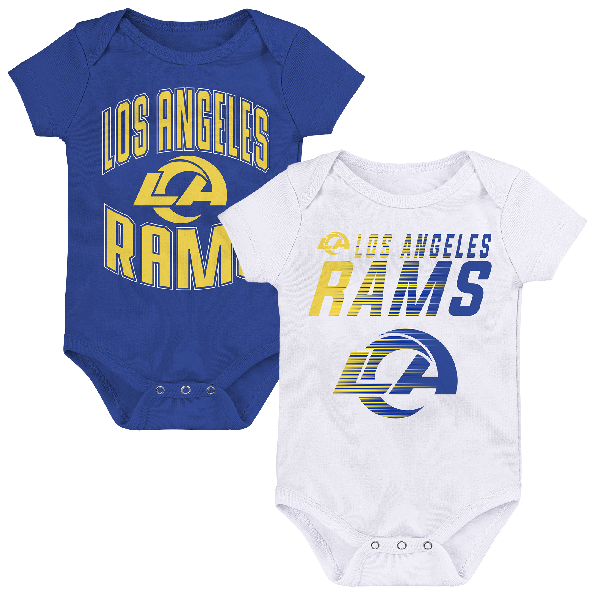 Newborn & Infant Outerstuff Royal/White Los Angeles Rams Snuggle Blitz 2-Pack Bodysuit Set