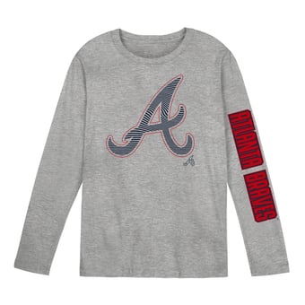 Preschool Outerstuff Gray Atlanta Braves Air Raid Long Sleeve T-Shirt