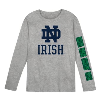 Preschool Outerstuff Gray Notre Dame Fighting Irish Air Raid Long Sleeve T-Shirt