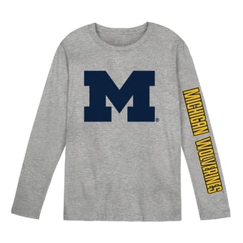 Preschool Outerstuff Gray Michigan Wolverines Air Raid Long Sleeve T-Shirt