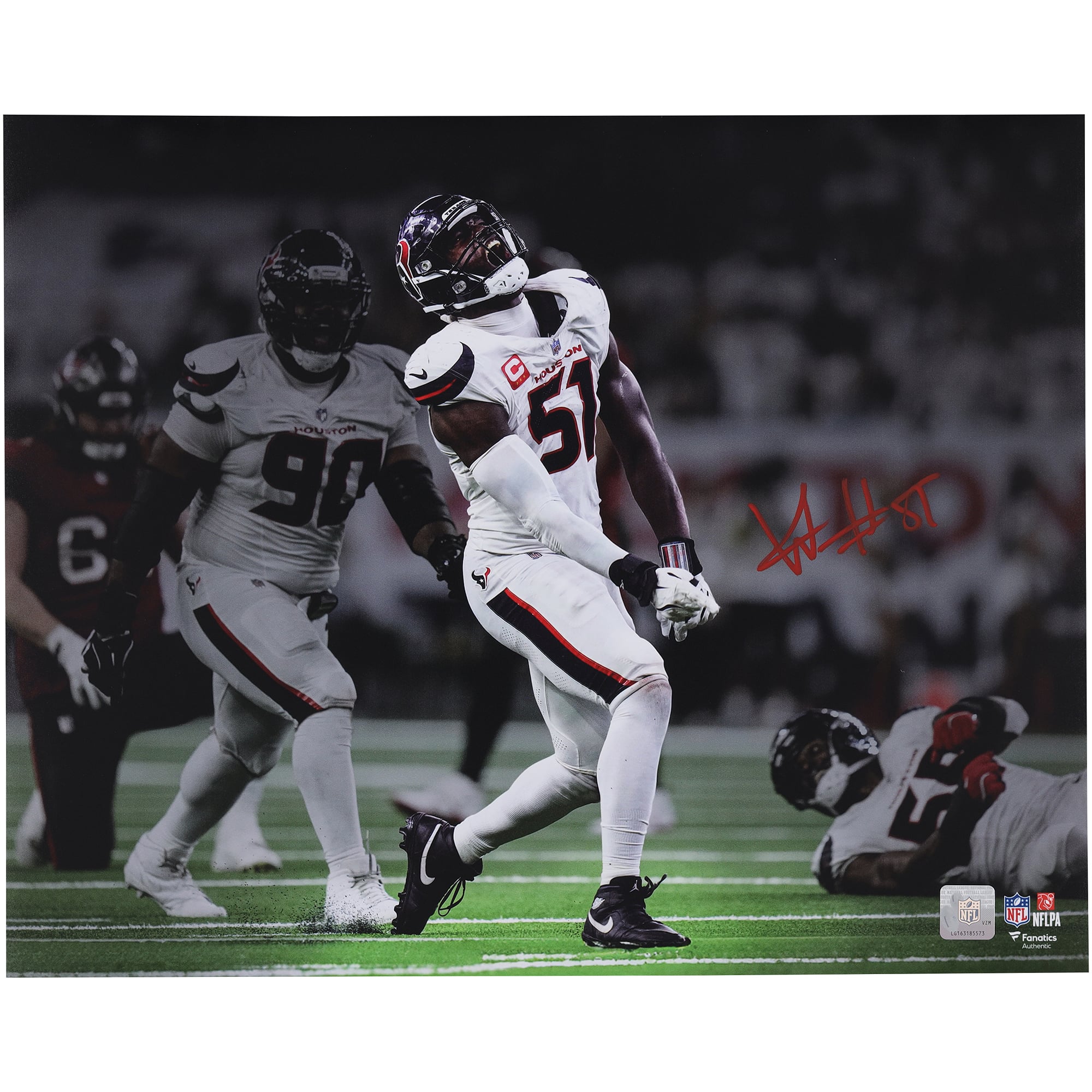 Will Anderson Jr. Houston Texans Autographed 16" x 20" Sack Celebration Spotlight Photograph