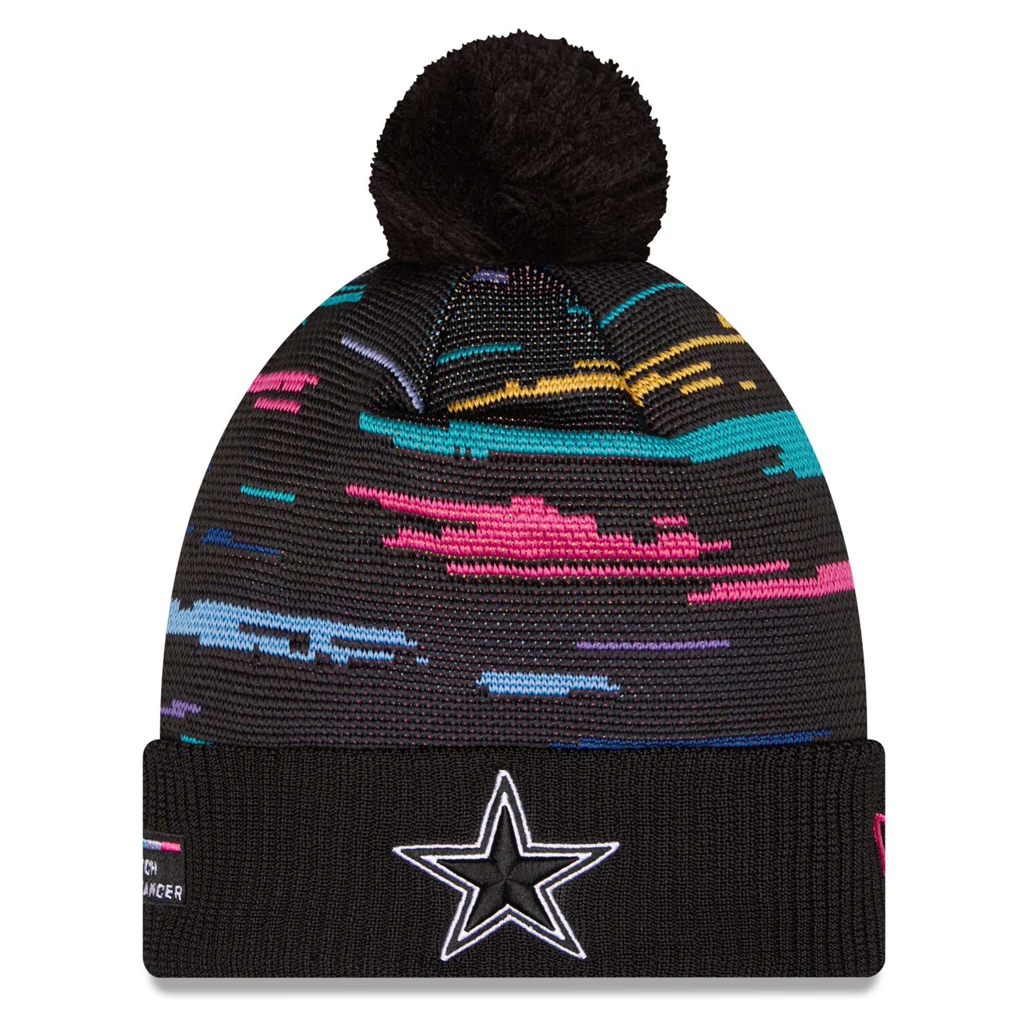 Men's New Era Black Dallas Cowboys 2026 NFL Crucial Catch Cuffed Knit Hat with Pom