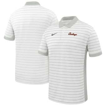 Men's Nike White Oklahoma State Cowboys Victory Stripe Dri-FIT Polo