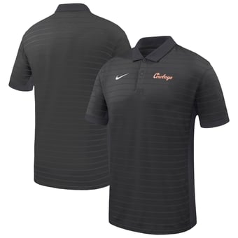 Men's Nike Black Oklahoma State Cowboys Victory Stripe Dri-FIT Polo
