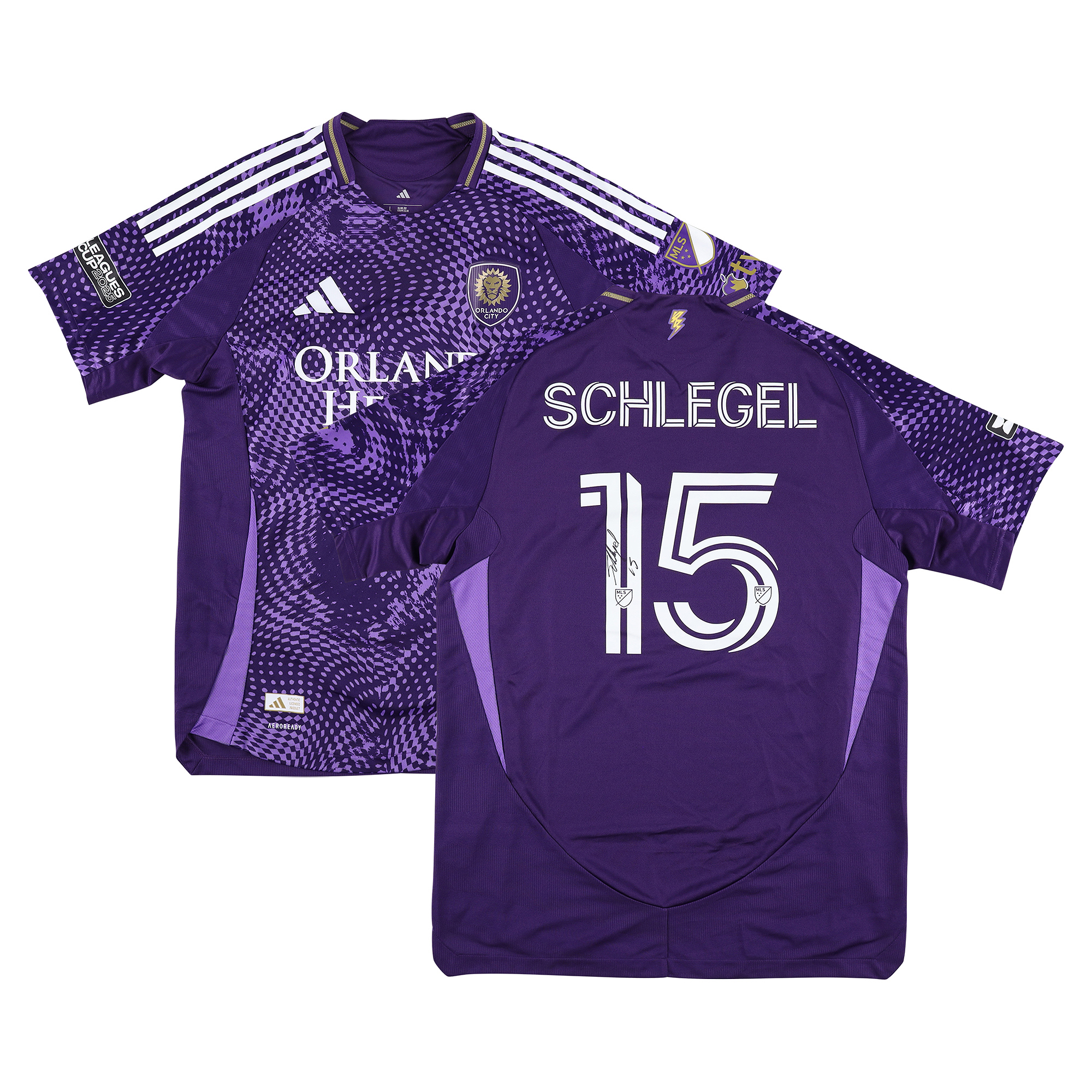 Rodrigo Schlegel Orlando City SC Autographed Match-Used #15 Purple Jersey from the 2025 MLS Season – Size L
