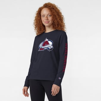 Women's Champion  Blue Colorado Avalanche Team Logo Long Sleeve T-Shirt