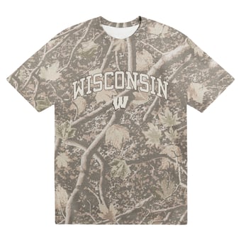 Men's Uscape Apparel  Camo Wisconsin Badgers Back Bay Heavyweight T-Shirt