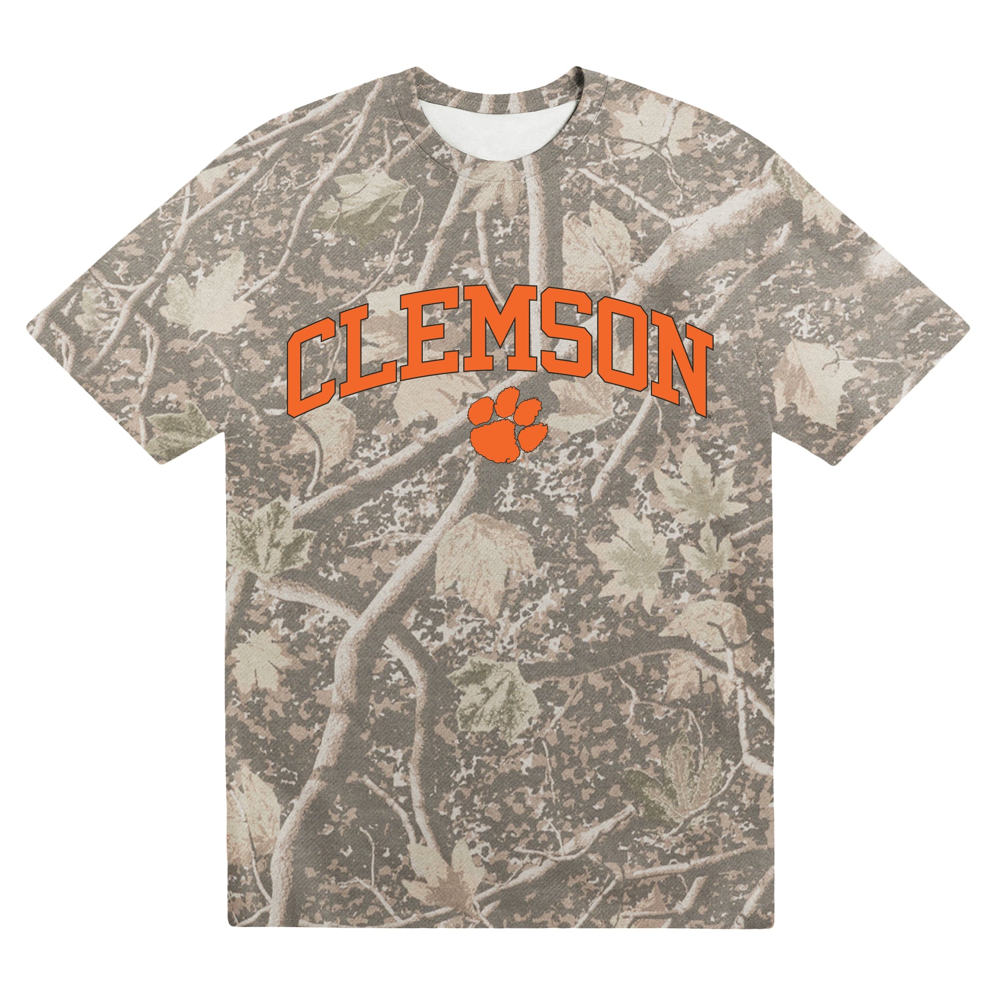 Men's Uscape Apparel  Camo Clemson Tigers Back Bay Heavyweight T-Shirt
