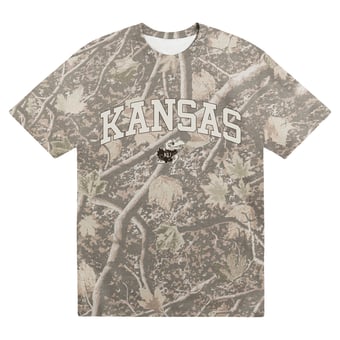 Men's Uscape Apparel  Camo Kansas Jayhawks Back Bay Heavyweight T-Shirt