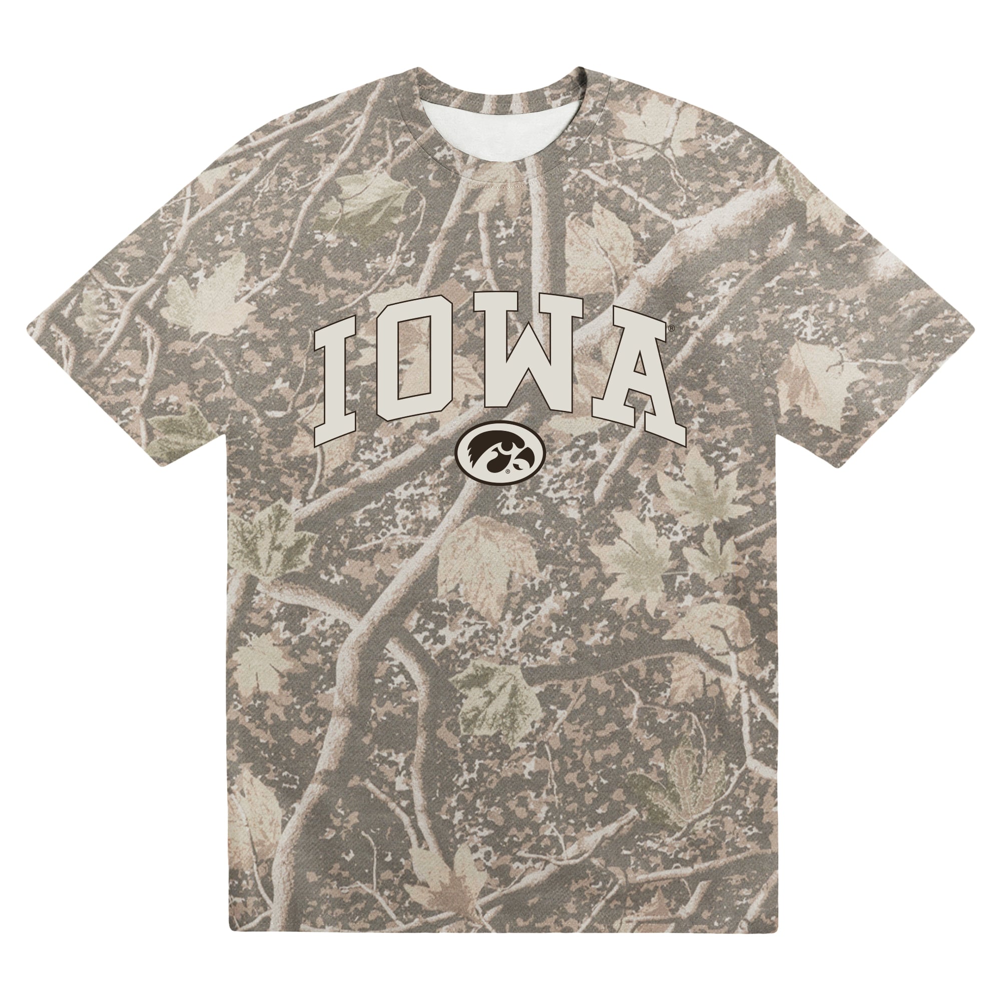 Men's Uscape Apparel  Camo Iowa Hawkeyes Back Bay Heavyweight T-Shirt
