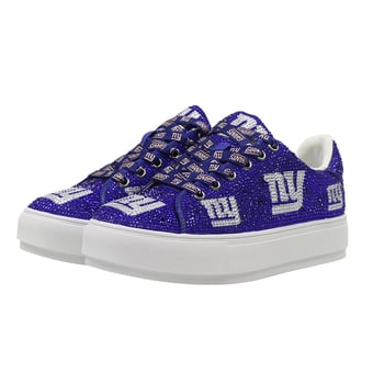 Women's FABGATING by Cuce  Royal New York Giants Crystal Team Logo Sneakers