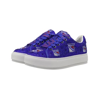 Women's FABGATING by Cuce  Blue New York Rangers Crystal Team Logo Sneakers